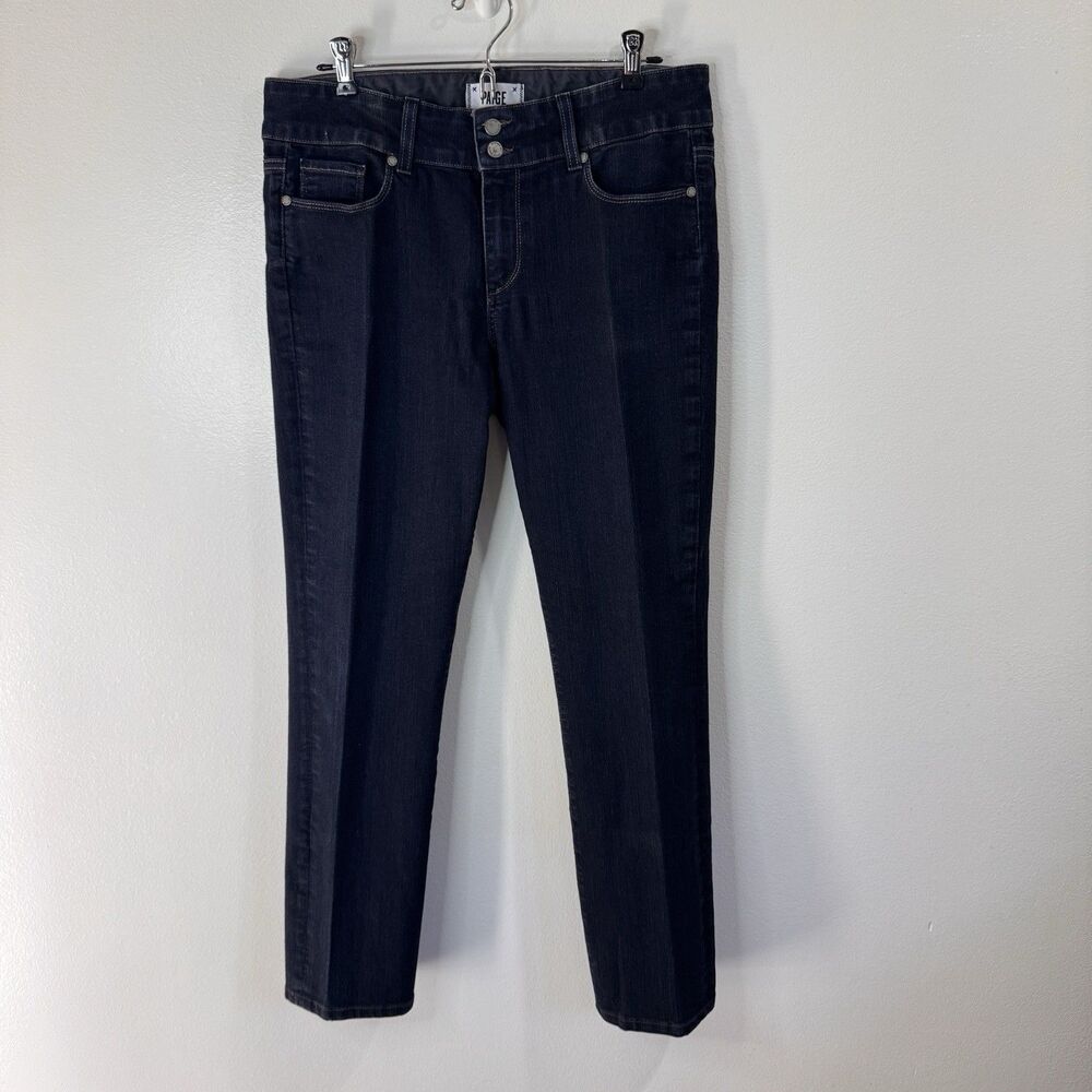 Paige Jeans 32 Hidden Hills Straight Dark Wash Stretch Denim Mid Rise USA